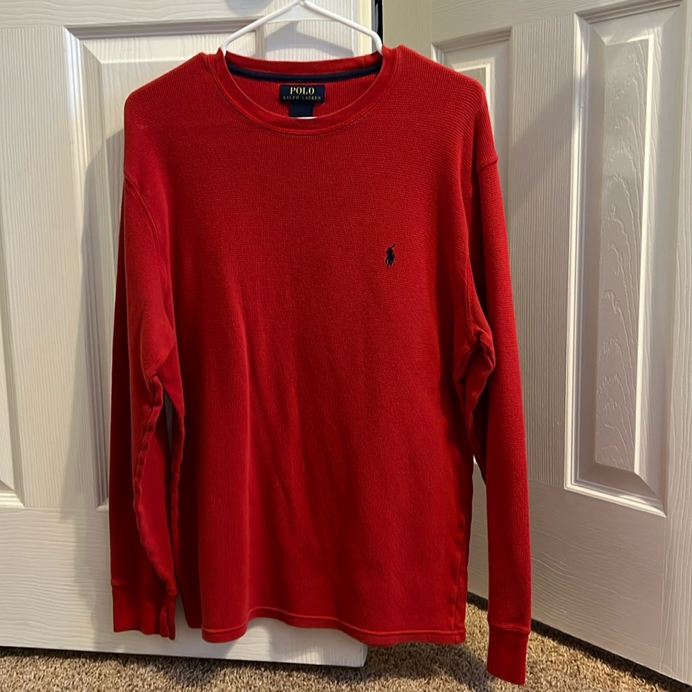 RED, LARGE, CREWNECK